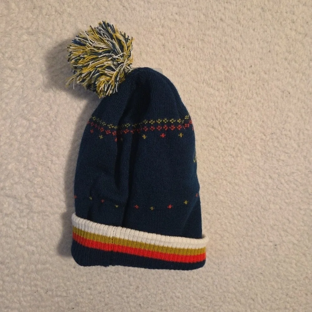 Miller Lite Beanie Hat Adult One Size Logo Pom Pom Winter Beer Bar Brewery‎ NEW